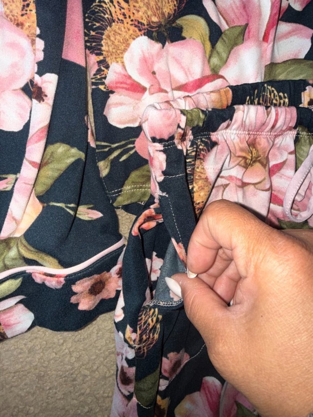 Room Service Floral Pajama Lounge Set size M Comfy Cozy Essentials - Picture 6 of 8
